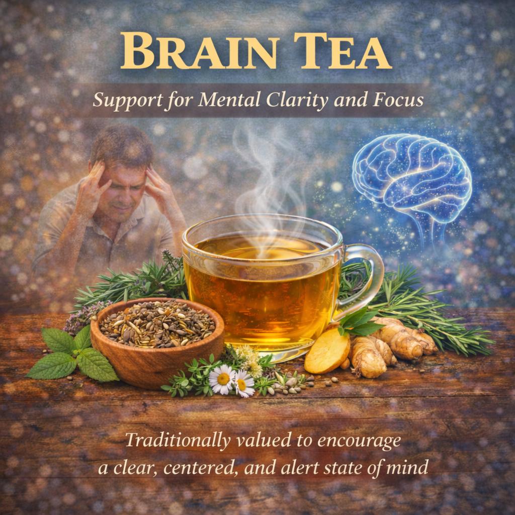 BRAIN TEA – Premium Artisan Focus N Memory Support Herbal Tea- Ginkgo ...