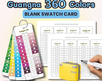 Tarjeta de muestra de marcador Guangna 360 / Rastreador de color en blanco (Descarga digital)