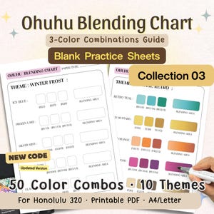 Muestrario Ohuhu / Tabla de mezclas de 50 colores (Descarga digital)