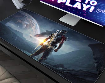 Mass Effect Gaming Mouse Pad, High quality printing Desk Pad,Keyboard Computer Laptop Mat, Mouse pad xxl, Desk Mat, Gift For Gamer Boyfriend