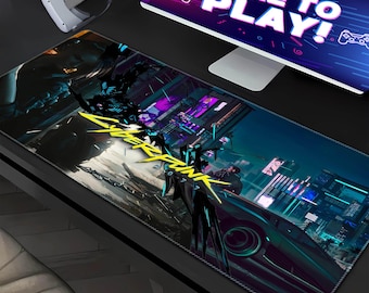 Cyberpunk Gaming Mouse Pad, High quality printing Desk Pad,Keyboard Computer Laptop Mat, Mouse pad xxl, Desk Mat, Gift For Gamer, Steampunk