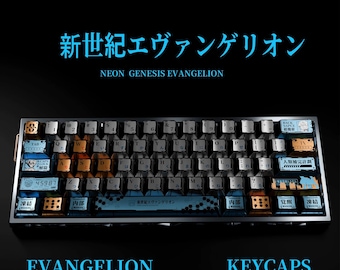 128 pcs Rei Ayanami Keycap Set, Cherry Profile, Artisan Keycaps For Cherry MX Gateron Kailh Razer Switch, Anime gifts, EVA