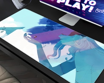 Gris Gaming Mouse Pad XXL, Video Game Desk Pad Large, Girl Desk Mat Long, Keyboard Mat, Laptop Mat, Desktop mat pad, Gift For Gris lover