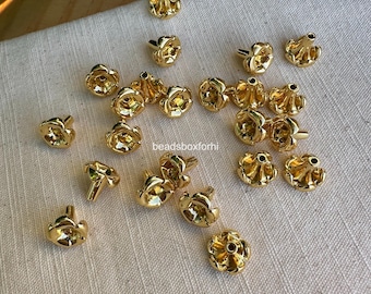 Defective product--14K Gold Filled Puakenikeni Flower Bead, High-quality electroplating, Hawaiian Gold Puakenikeni Pendant