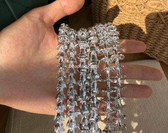 Lightweight Waterproof Silver Resin Pakalana/ Puakenikeni Beads,  Resin Silver Small Puakenikeni Beads, HK65