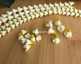 Hawaiian Pakalana/ Puakenikeni Beads, Resin & Coral Powder Pakalana/ Puakenikeni Beads, Hawaii Lei Beads, Purse Lei / Car Lei Making, HK38