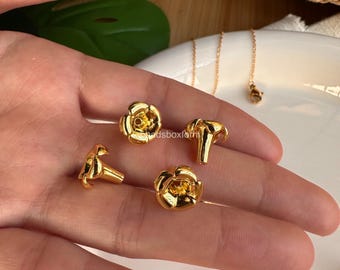 14K Gold Filled Puakenikeni Flower Bead, High-quality electroplating, Hawaiian Gold Puakenikeni Pendant