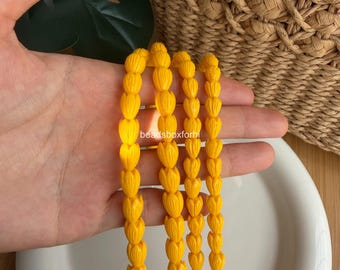 Yellow Pikake Beads, Resin & Coral Powder Hawaiian Pikake Beads, Yellow Pikake Beads, Yellow Jasmine Beads, HK66