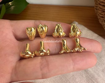 Gold Plated Puakenikeni/ Pikake/ Crown flower/ Pakalana Beads, Hawaiian Jewelry Making, HK93