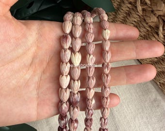 Variegated Coffee Pikake Beads, Resin & Coral Powder Hawaiian Pikake Beads, Variegated Brown Jasmine Beads, 2 Sizes Optional, HK51
