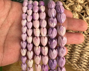 Variegated Purple Pikake Beads, Resin & Coral Powder Hawaiian Purple Pikake Beads, Variegated Purple Jasmine Beads, 3 Sizes Optional, HK12