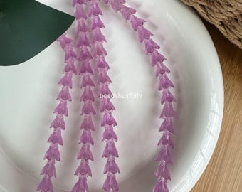 Transparent Purple Pakalana Beads, Resin Hawaiian Pakalana Beads, Clear Purple Pakalana Beads, HK59