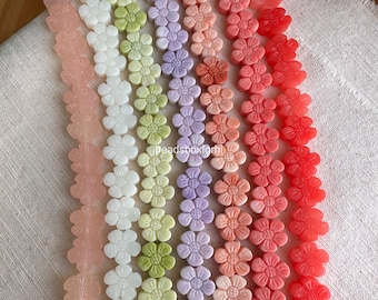 Pastel Flower Beads, Colorful Daisy Beads For Jewelry Making, DIY keychain Supplies,  QUANTITY Optional, HK81