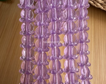 11.5 mm Transparent Purple Hawaiian Crown Flower Beads,  Resin Clear Purple Crown Flower Beads, Lei Garland Making,  QUANTITY Optional, HK24