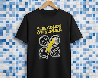 5 SECONDS OF SUMMER Amp Premium ultrakatoen zwart T-shirt