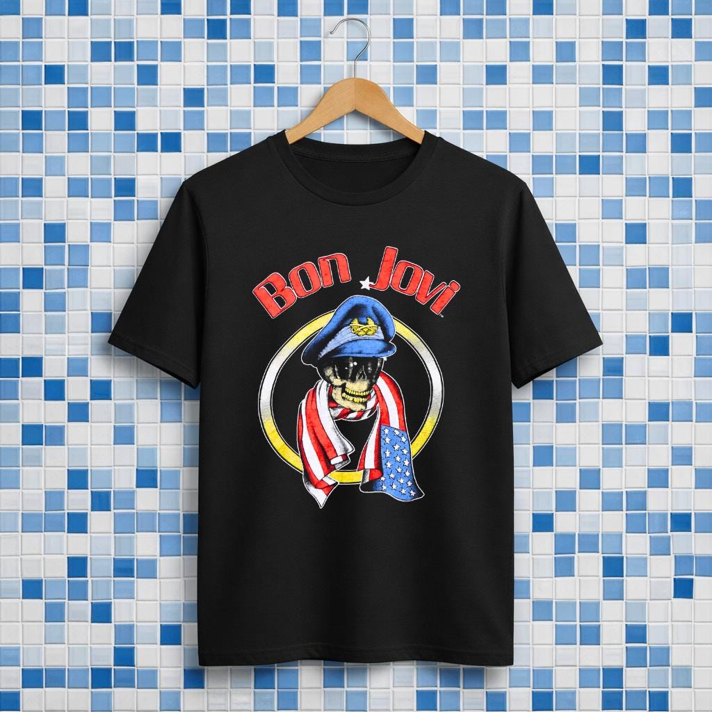 トップス VTG Bon Jovi Tour T shirt Japan Skull L トップス VTG Bon Jovi Tour T shirt Japan Skull L VTG Bon Jovi Tour