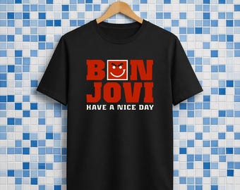 Bon Jovi Have A Nice Day Premium ultrakatoen zwart T-shirt