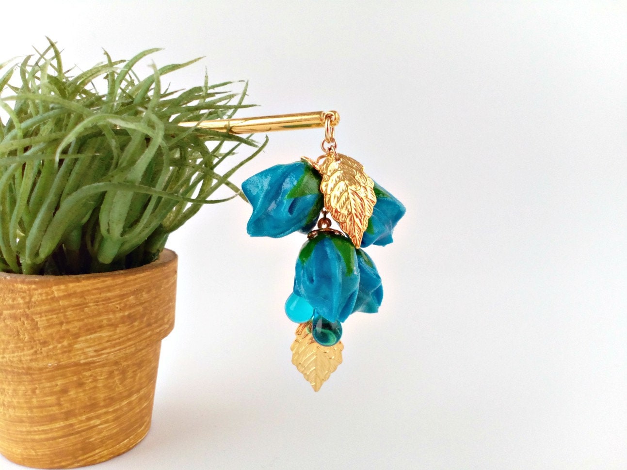 Flower Hair Stick Japanese Hair Pin Tsumami Kanzashi Oriental Etsy