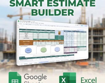 Baukostenvoranschlag Vorlage Google Sheets & Excel | Automatisiertes Werkzeug für die Angebotserstellung und Angebotskalkulation