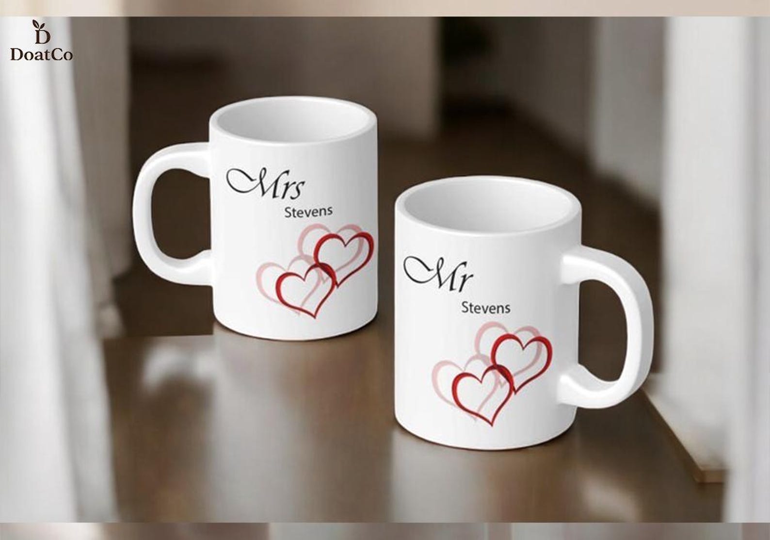 Personalized Name Mug Set, Custom Couple Coffee Mugs, His and Hers Mug — free download