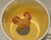 Yellow Rooster Surprise Mug (Made to Order)