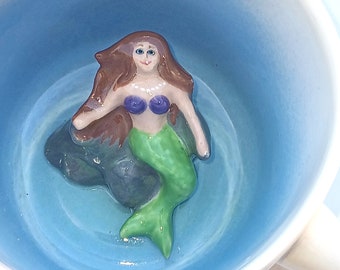 Mermaid Surprise Mug, Peekaboo Tea Cup