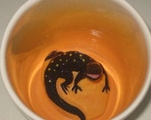 Salamander Mug, Handmade Salamander Coffee Cup, Salamander Surprise Mug, Creature Cup, Animug, (Made to Order)