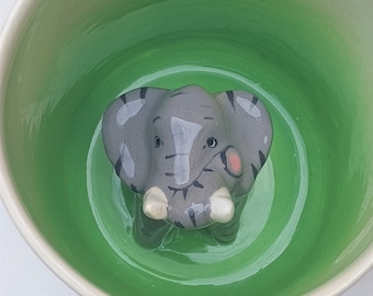 Elephant Surprise (In Stock) Peekaboo Cup, Elephant Teacup