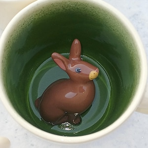 Brown Rabbit Surprise Mug (In Stock) Bunny Peekaboo Teacup