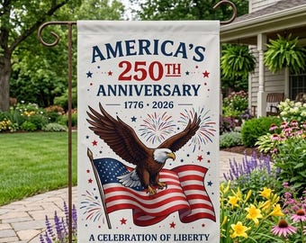 America 250th Anniversary Garden Flag, 1776-2026 Patriotic Eagle Flag, USA Celebration Liberty Yard Decor, 4th July Flag