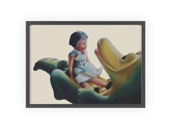 Harvey Spectre Duck Gemälde Poster mit Holzrahmen | Heather Miller Kunst