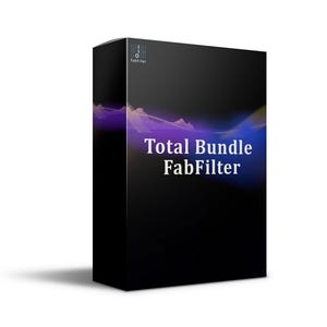 May include: A black product box featuring the text "Total Bundle FabFilter" in white. The box has a gradient design with purple and blue tones. The FabFilter logo is in the upper right corner.