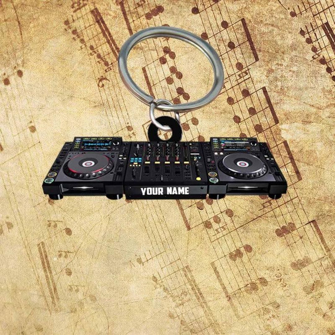 Personalized DJ Deejay Keychain, Custom Name Acrylic Flat Keychain for ...