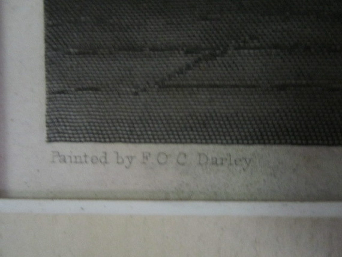 F O C DARLEY Antique 19th C 1856 Color Steel Engraving Etsy