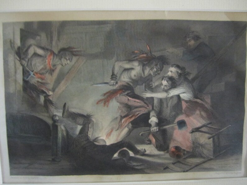 F O C DARLEY Antique 19th C 1856 Color Steel Engraving Etsy