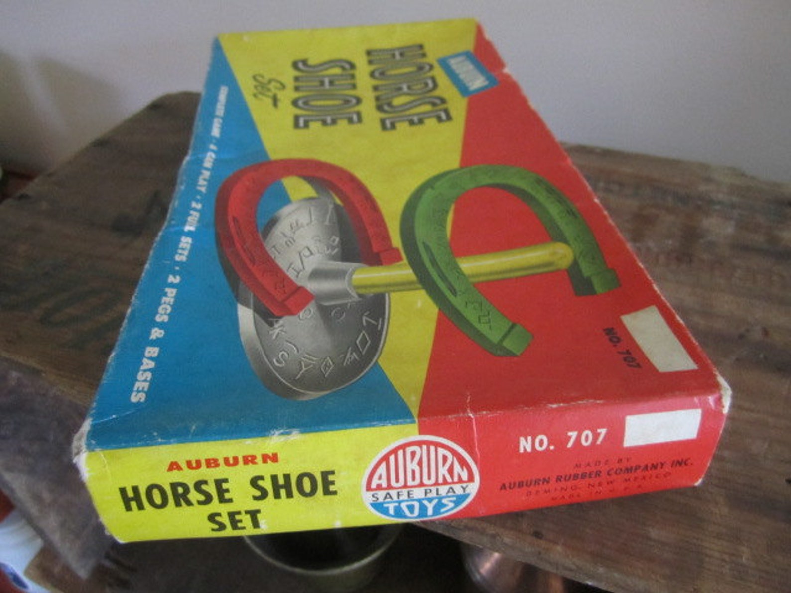 Vintage Auburn Safe Toys Rubber Horseshoe Set in box. B12 Etsy