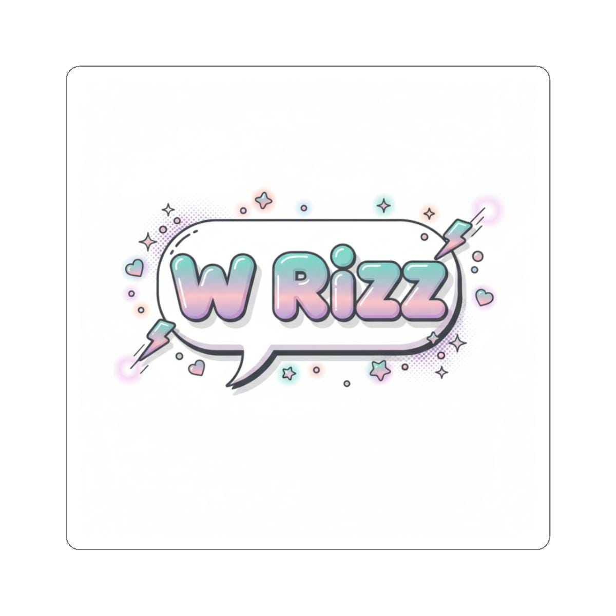 W Rizz Glossy Sticker, Gen Z Meme Humor - Etsy