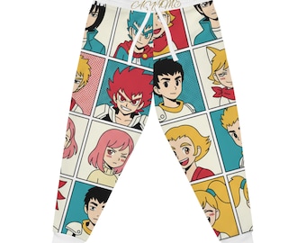 Anime Character Grid Joggers | All-Over-Print