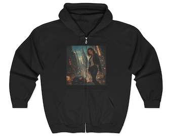 Waifu Brand Zip Hoodie | Anime Logo Full Zip Sweatshirt