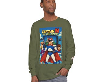 Captain N The Game Master poster T-Shirt | Retro Video Game Long Sleeve