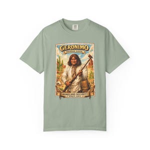 Vintage poster van Geronimo / T-shirt met apache-illustratie