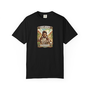 Häuptling Joseph Portrait T-Shirt | Illustration eines amerikanischen Ureinwohners