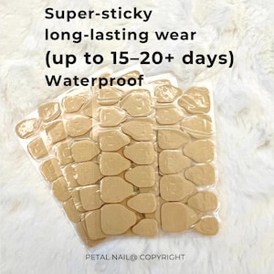 Waterproof Press-On Nail Adhesive Tabs: Super-Sticky, Long-Lasting (24 pcs/sheet)