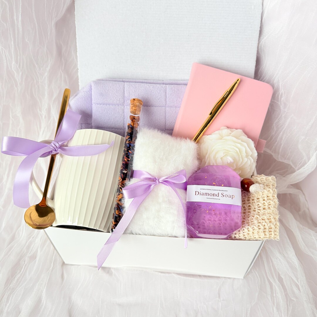 Purple Self Care Spa Gift Box for Her | Birthday, Valentine’s Day ...