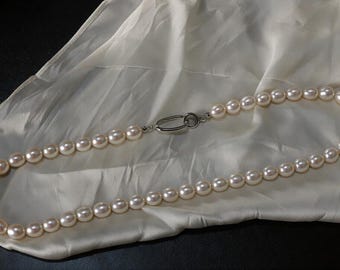 Natuurlijke zoetwaterparelketting, witgouden vergulde sluiting, elegante gloed, cadeau voor moeder, trouwketting, cadeau voor haar, cadeau voor vriendin