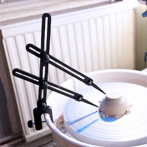 Adjustable Pottery Wheel Gauge, Two-Armed Throwing Gauge, Ceramic Tool