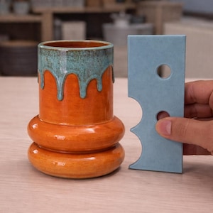 Pottery Rib Tool for Mugs, Cups & Vases for Wheel Throwing | 5 Sizes | "Memphi two"