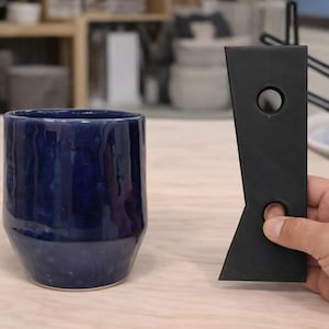 Pottery Rib Tool for Mugs, Cups & Vases for Wheel Throwing | 5 Sizes | "Calviro"