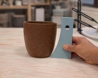 Pottery Rib Tool for Mugs, Cups & Vases for Wheel Throwing | 5 Sizes | "The Fin"