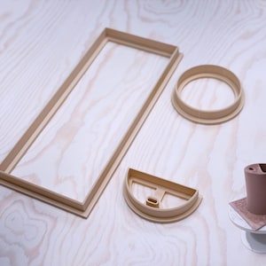 Mokkenvorm van klei | Sjabloon thermosbeker, pottenbakkerstool (D8 cm/3,1 inch) "SQUISH"